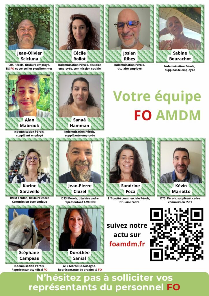 Notre équipe FO-AMDM, le trombino :